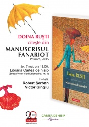 Doina Ruşti citește din Manuscrisul fanariot la Librăria Cartea de nisip din Timișoara